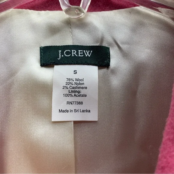J Crew Pink Wool Blend Three Button Wool/Cashmere Blend Blazer Jacket Sz S - Picture 3 of 7